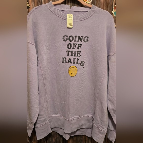 Aerie Lavender Graphic Crewneck oversized sweatshirt - Picture 2 of 4